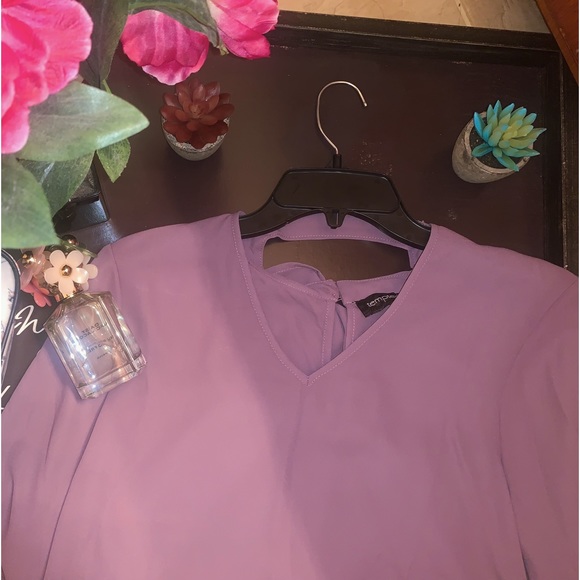 Old Navy Tempted Lavender Lilac Statement Sleeve Classy Blouse - Picture 6 of 11